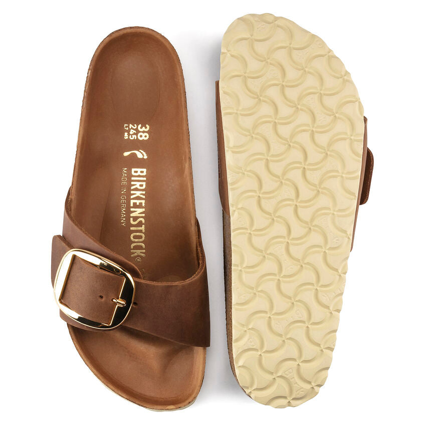 Birkenstock Madrid Big Buckle Cognac slippers - Main Image