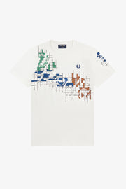 T-shirt Fred Perry Grid Print