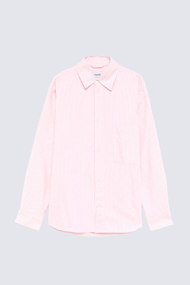 Camicia Amish Dropped Washed Oxford Stripe