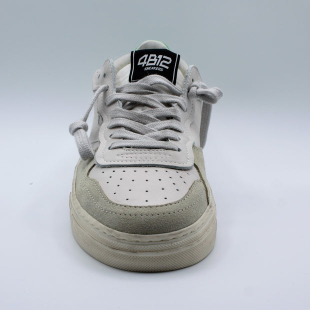 Sneakers 4B12 Hyper Bianco/Verde Craccato