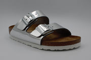 Birkenstock Arizona SFB Metallic Silver slippers