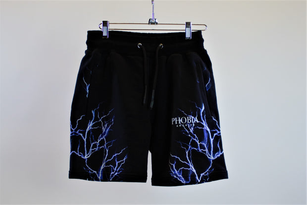 BLACK SHORTS WITH BLUE LIGHTING