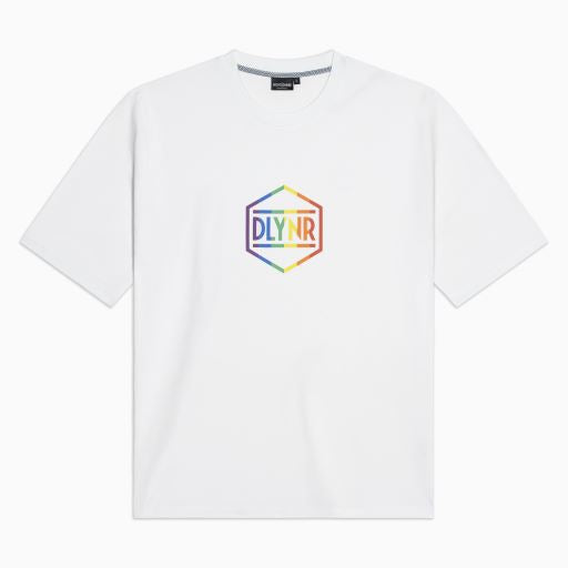 T-shirt Dolly Noire Rainbow Logo Over